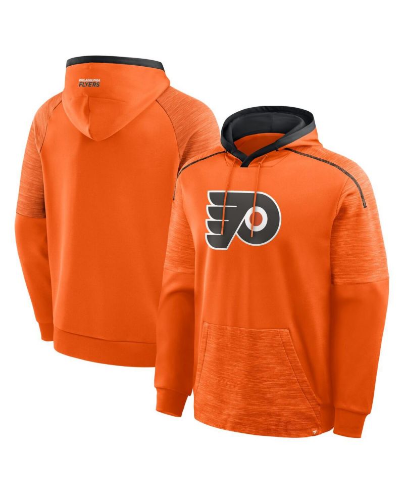 Men's Orange Philadelphia Flyers Goaltender Defender Pullover Hoodie