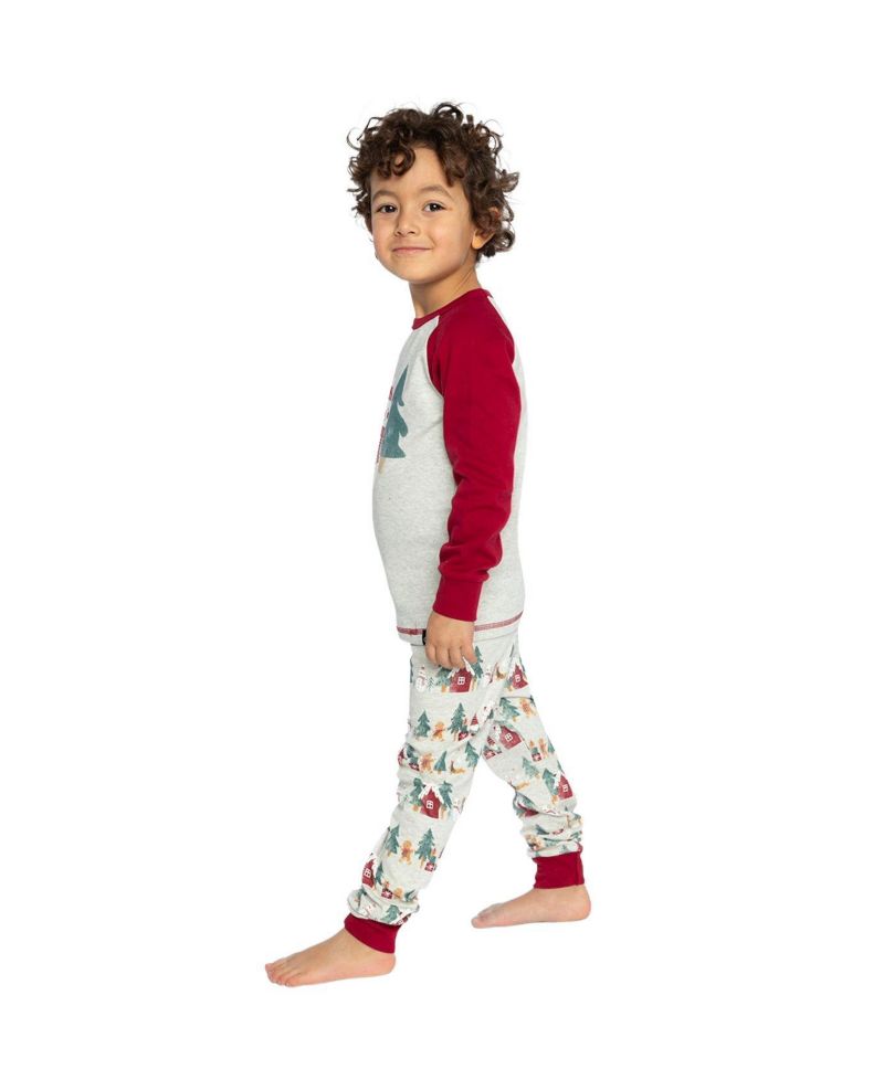 Little and Big 6-12 Unisex Cotton Two Piece Christmas Pajama Set Christmas Print