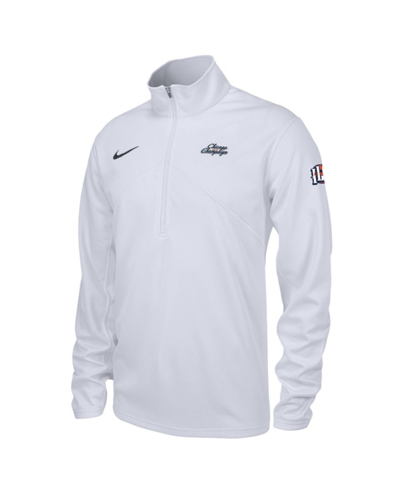 Men's Gray Illinois Fighting Illini Chicago to Champaign Illinois Training Quarter-Zip Jacket