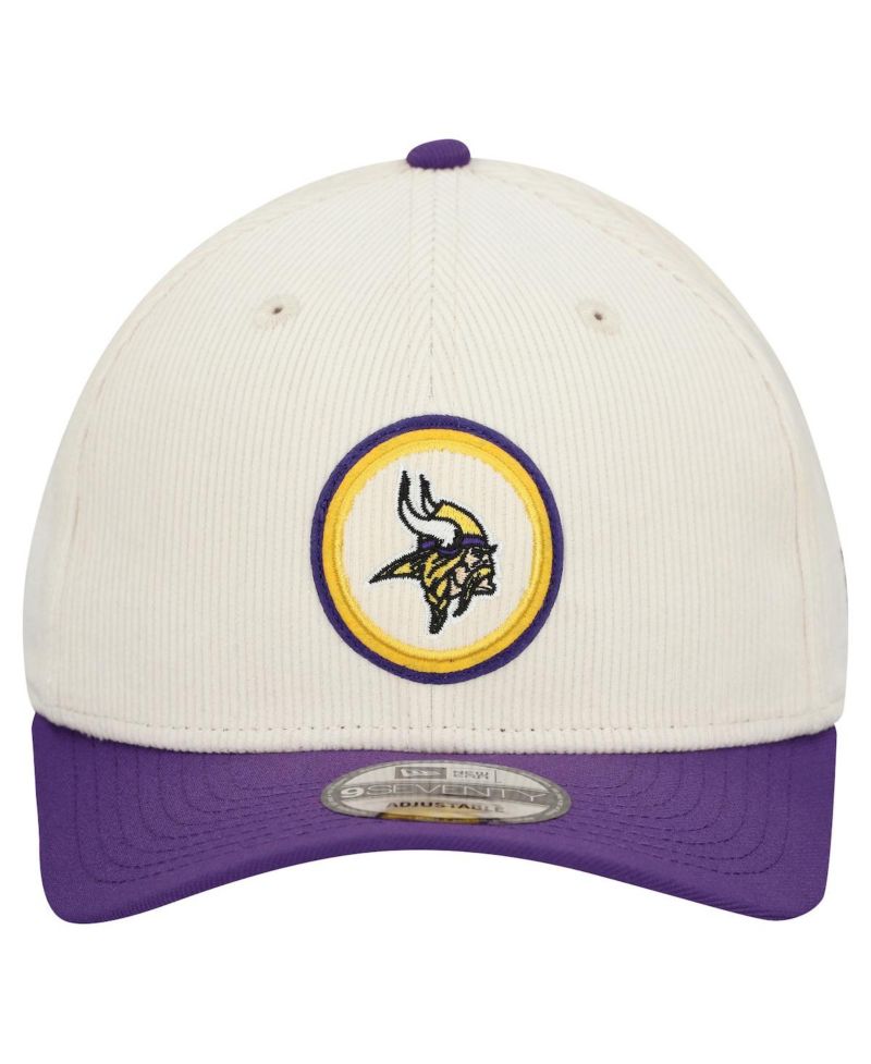 Men's Stone Minnesota Vikings Loyal Corduroy 9SEVENTY Adjustable Hat