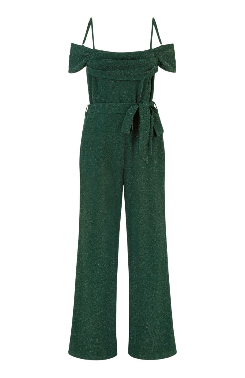 Women's Sparkle Stretch Bardot Jumpsuit