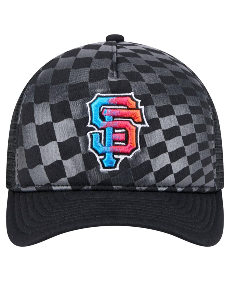 Men's Black San Francisco Giants Gradient 9FORTY A-Frame M-Crown Trucker Adjustable Hat