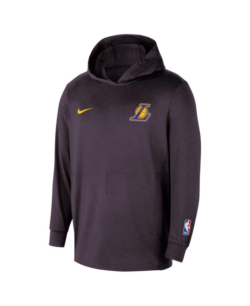 Men's Black Los Angeles Lakers Authentic Practice Yoga Restore Pullover Hoodie