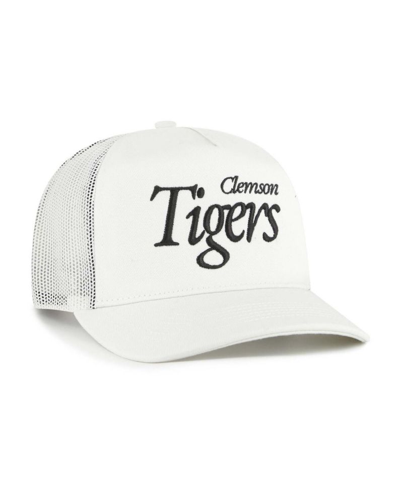 Men's and Women's Cream Clemson Tigers Foundation Script Adjustable Trucker Hat