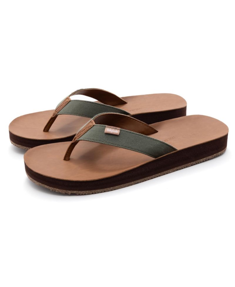 Men's Men s Zensole Kinderz Faux Leather Flip-Flop Thong Sandals