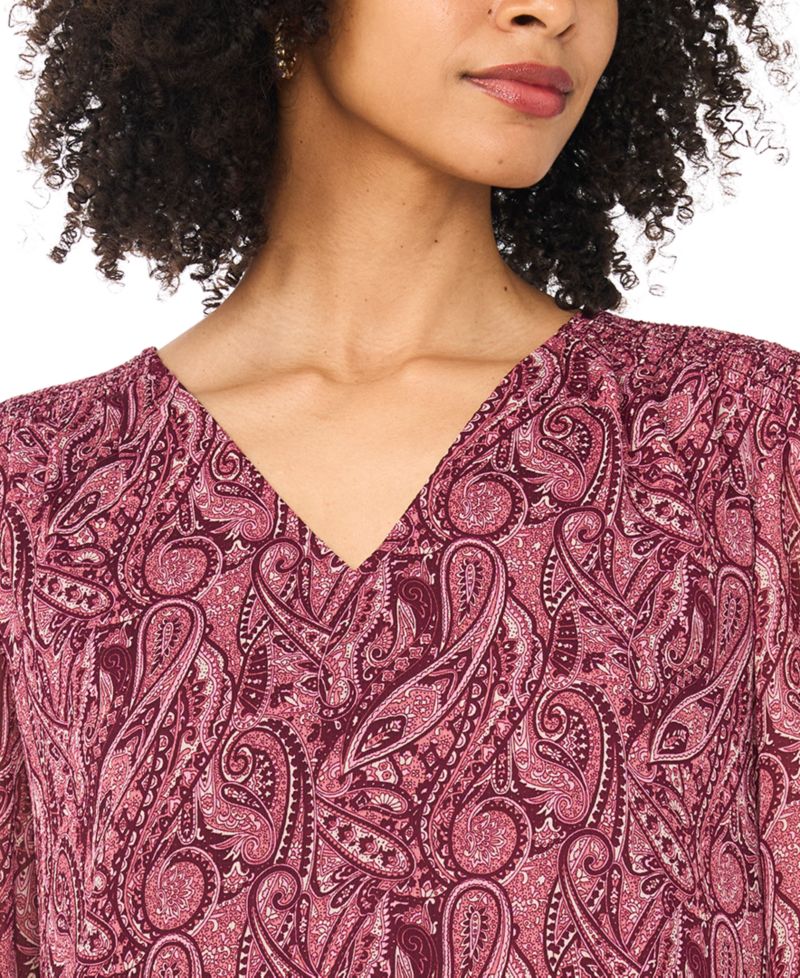 Women's Blouson V-Neck Top