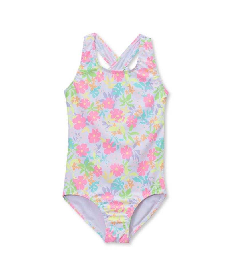 Little And Big Girls Chlorine Resistant One Piece Swimsuit