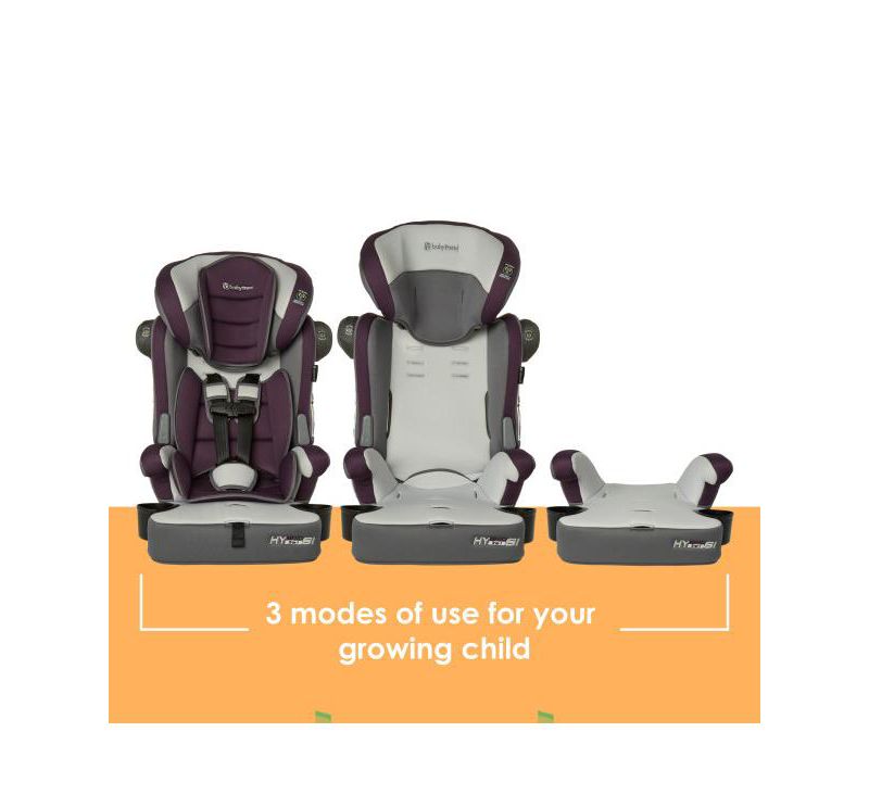 Kids Trend Hybrid SI 3-in-1 Combination Booster Car Seat with Side Impact Protection - Dash Plum