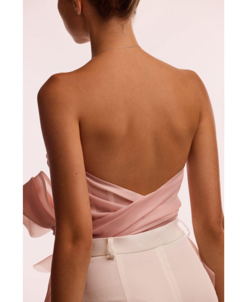 Womens Dreamy off-shoulder blouse with meringue flounces