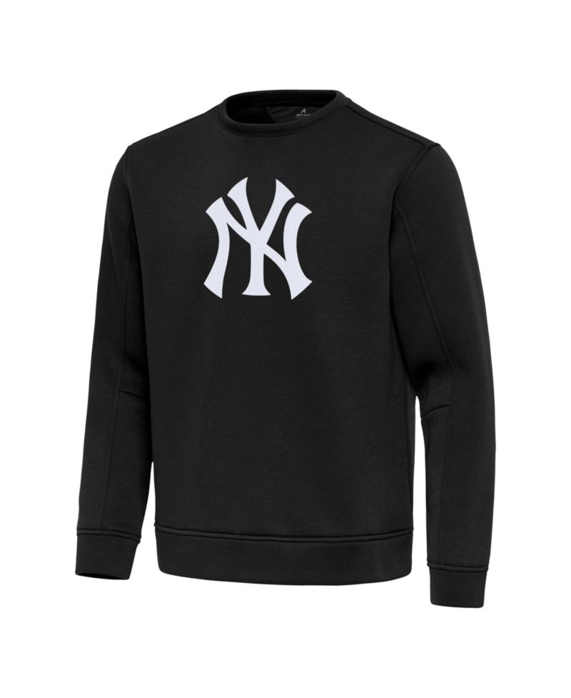 Men's Black New York Yankees Relevant Lightweight Pullover Sweatshirt