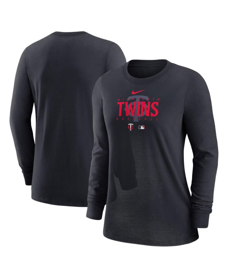 Women's Minnesota Twins Navy Authentic Collection Legend Performance Long Sleeve T-shirt