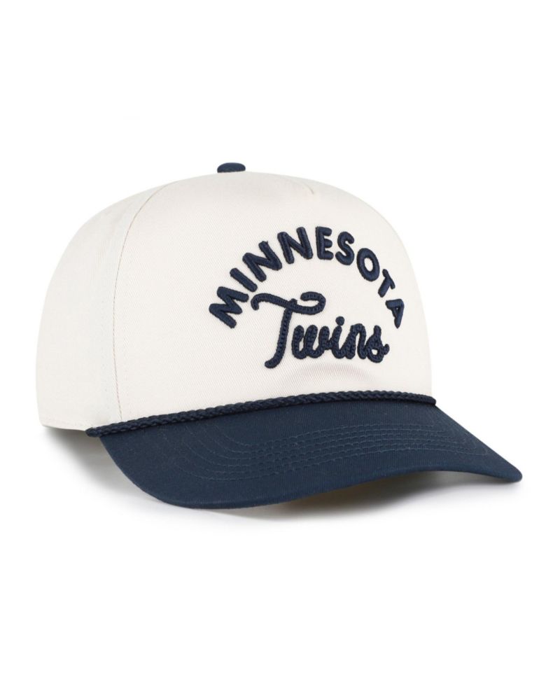 Men's Natural/Navy Minnesota Twins Rope Script Hitch Adjustable Hat