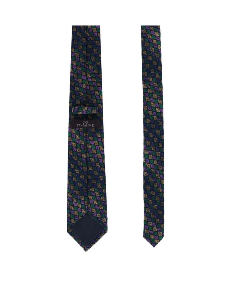 Men's Carnival Diamond Multi-Colored Novelty Silk Necktie
