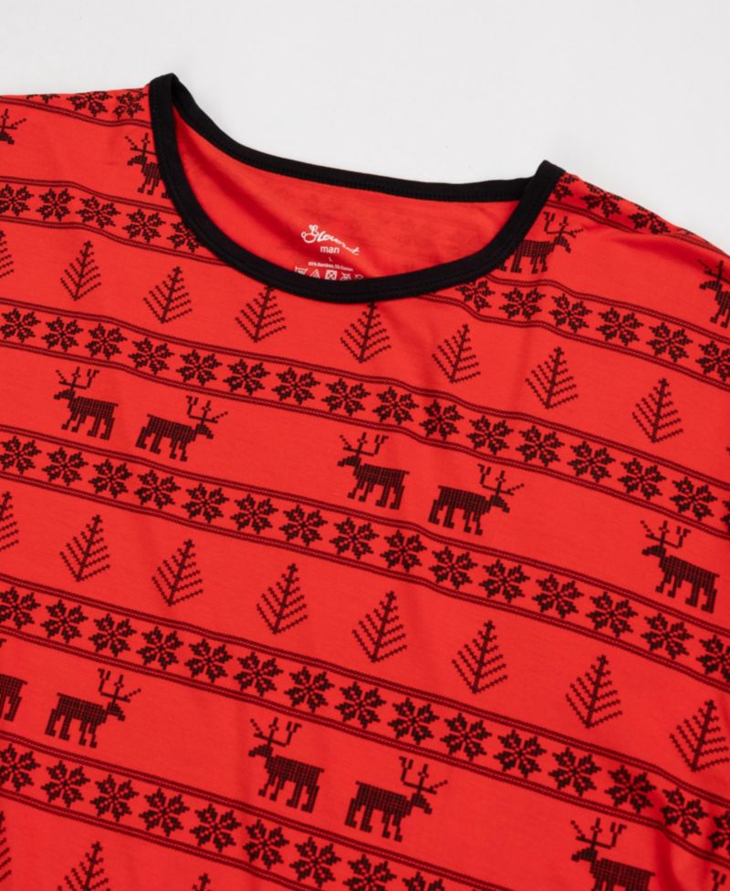 Men’s Two Piece Viscose from Bamboo Holiday Pajamas
