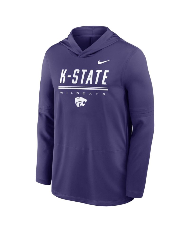 Men's Purple Kansas State Wildcats 2026 Sideline Dri-FIT Lightweight Hooded Top