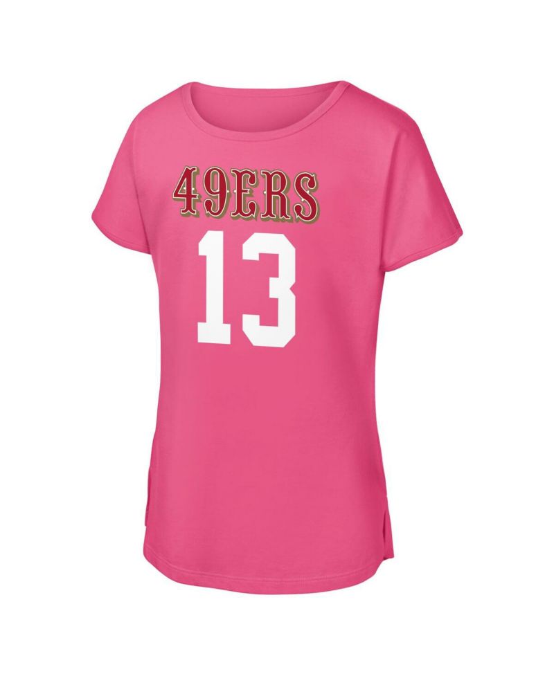 Big Girls Brock Purdy Pink San Francisco 49ers Player Name & Number T-Shirt