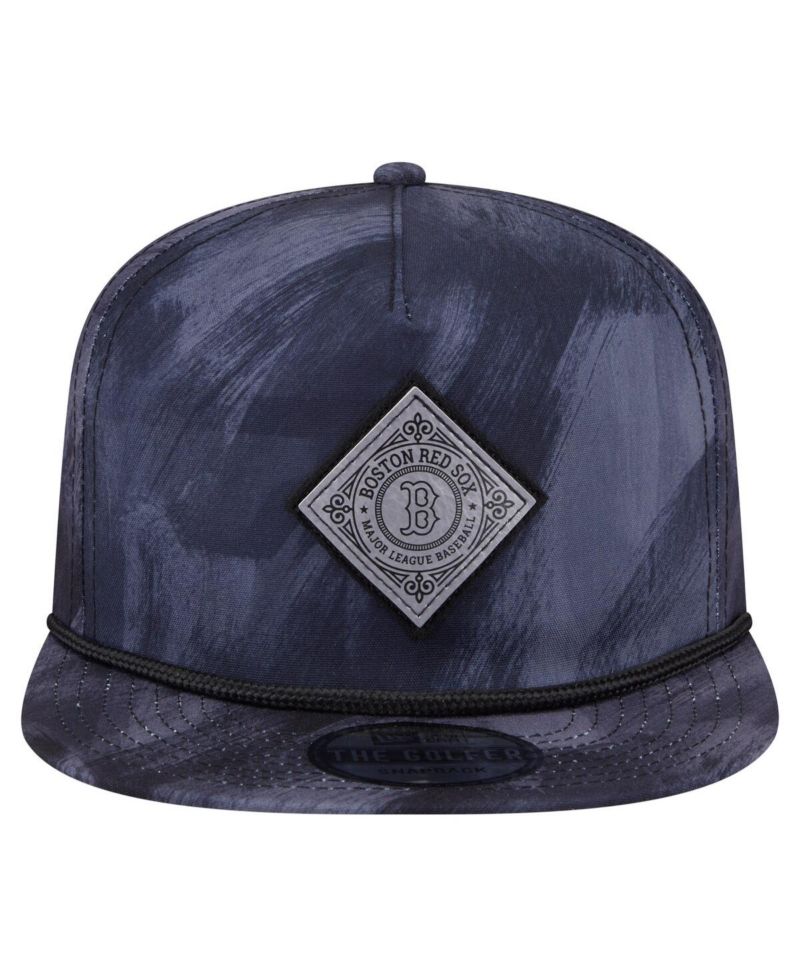 Men's Navy Boston Red Sox Printed Golfer Snapback Hat