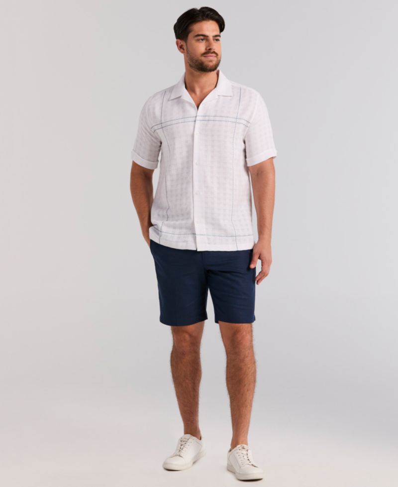 Men's Cotton Blend Embroidered Shirt
