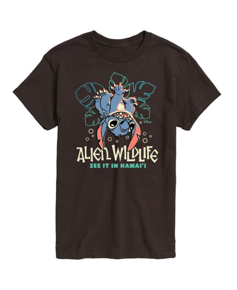 Men's Lilo And Stitch Alien Wildlife Graphic T-Shirt