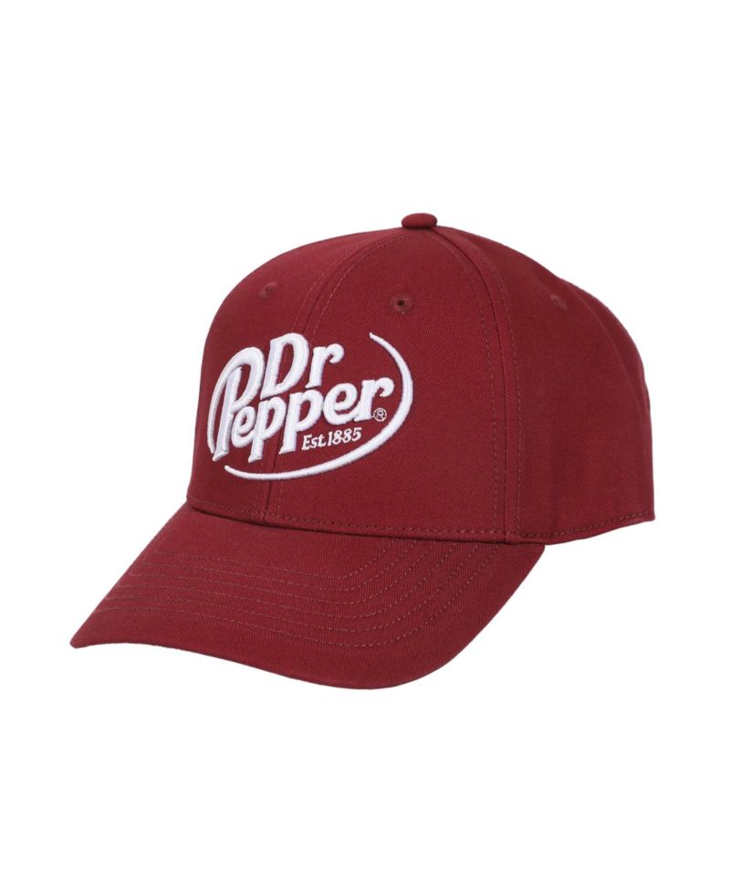 Men's Dr Pepper Embroidered 3D Logo Red Traditional Adjustable Hat