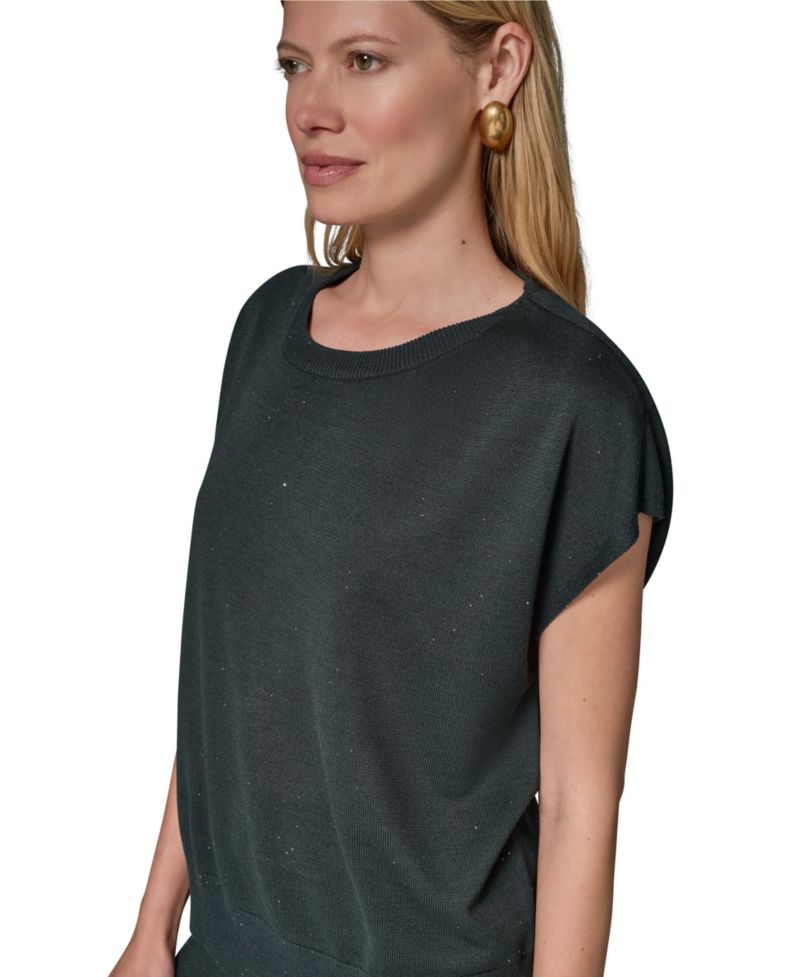 Women's Crewneck Cap-Sleeve Sweater