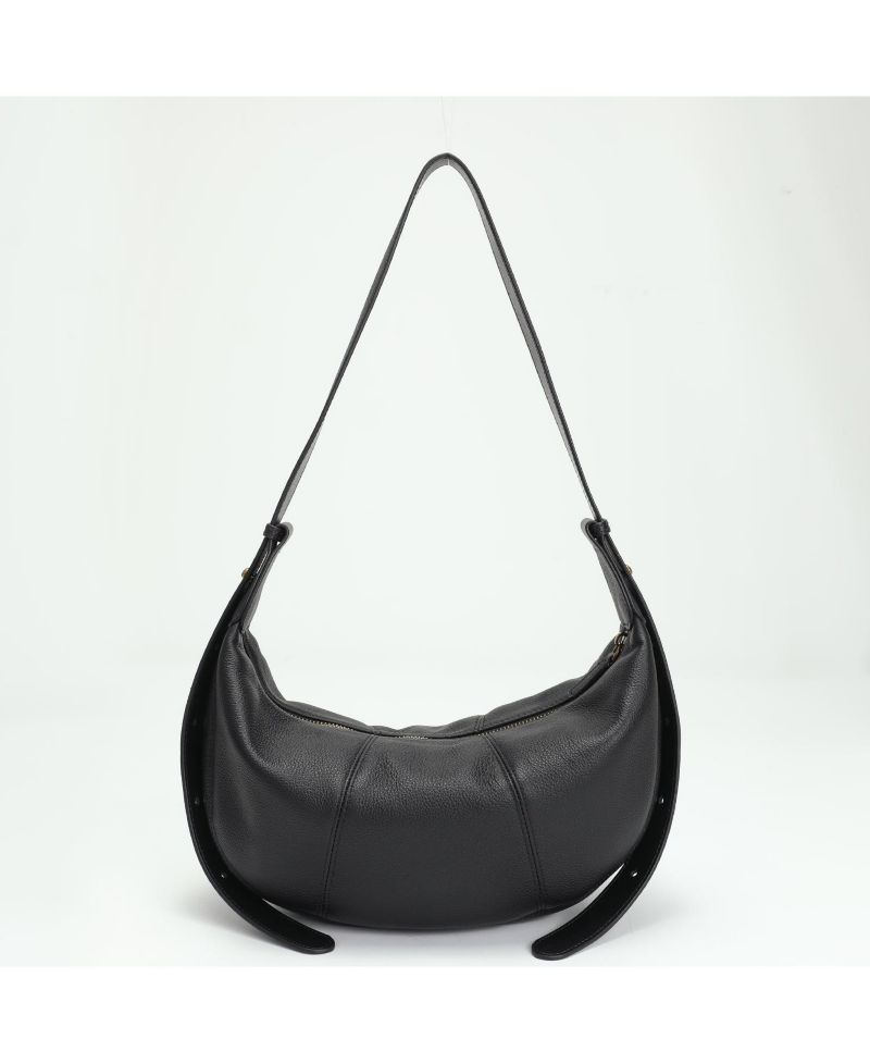 Vera Leather Crescent Bag Half-Moon Hobo Croissant Style Dumpling Shoulder Purse