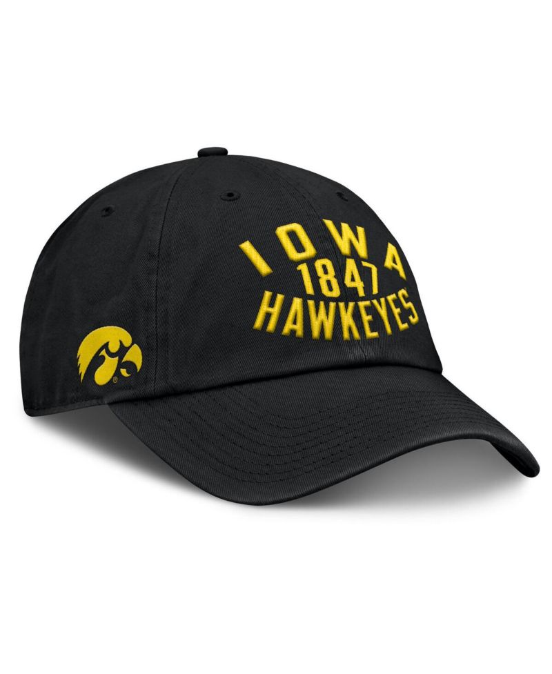 Men's Black Iowa Hawkeyes Archer Adjustable Hat