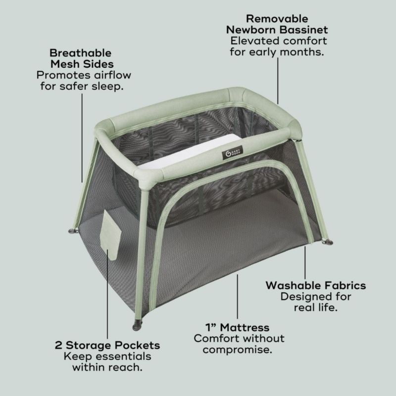 Moov and Comfy 3-in-1 Travel Crib and Playard