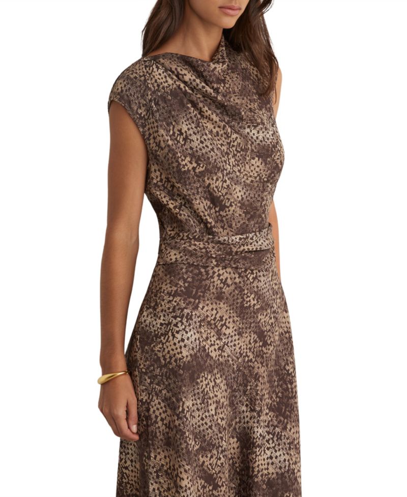 Women's Camie Cowl-Neckline A-Line Midi Dress