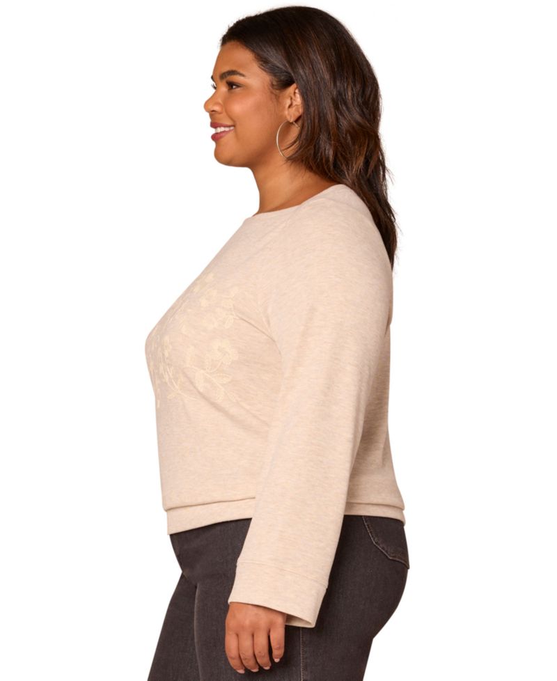 Plus Size Bell Sleeve Boat Neck Top
