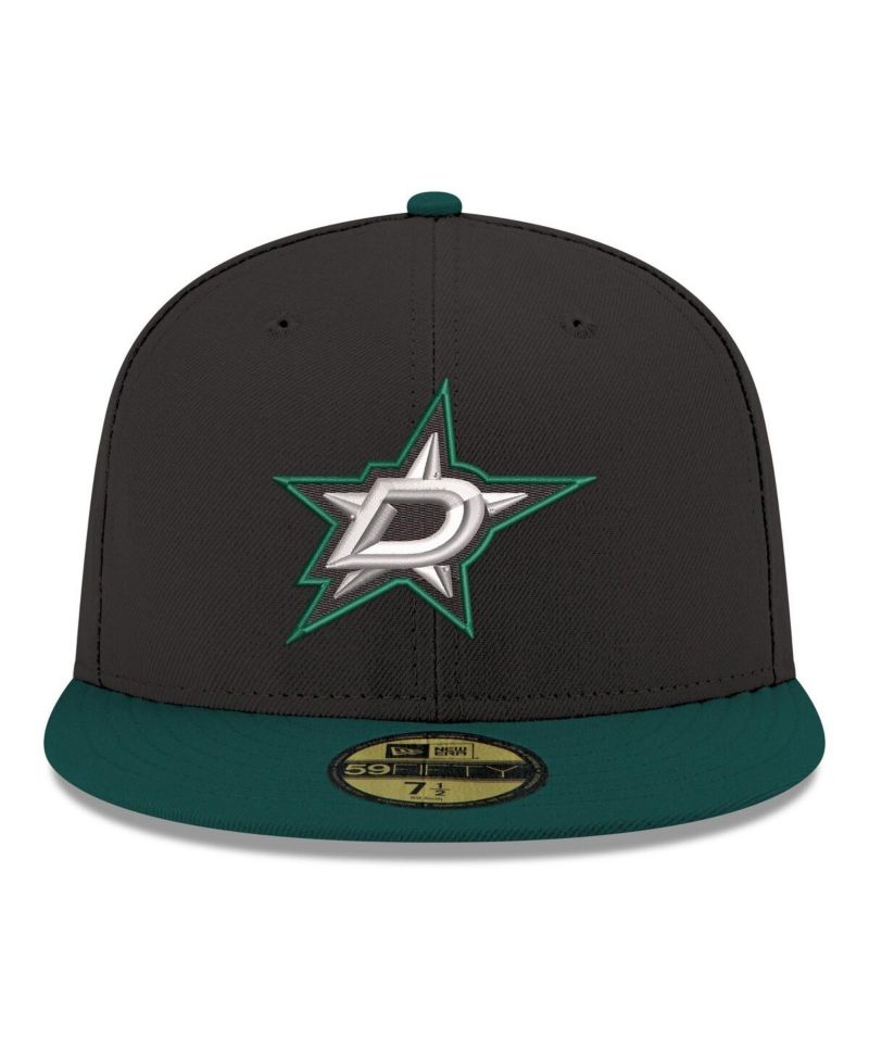 Men's Black Dallas Stars Core Logo Two-Tone 59FIFTY Fitted Hat