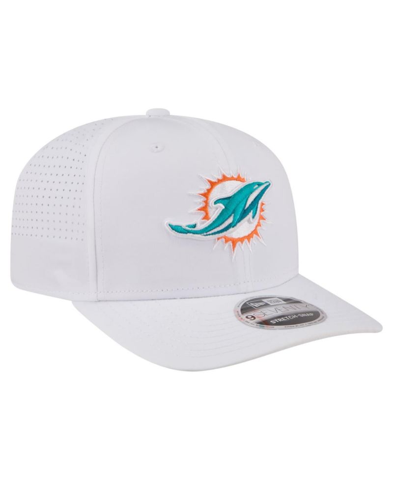 Men's White Miami Dolphins Name Plate 9SEVENTY Adjustable Hat