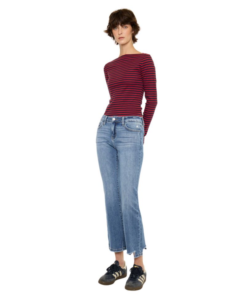 Women's Savanna Mid Rise Crop Flare Jeans