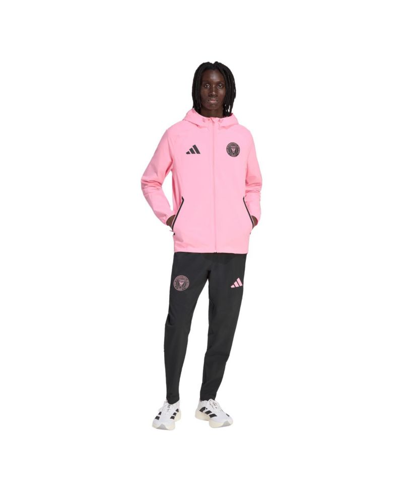 Men's Light Pink Inter Miami CF Tiro Travel Full-Zip Hooded Windbreaker Jacket
