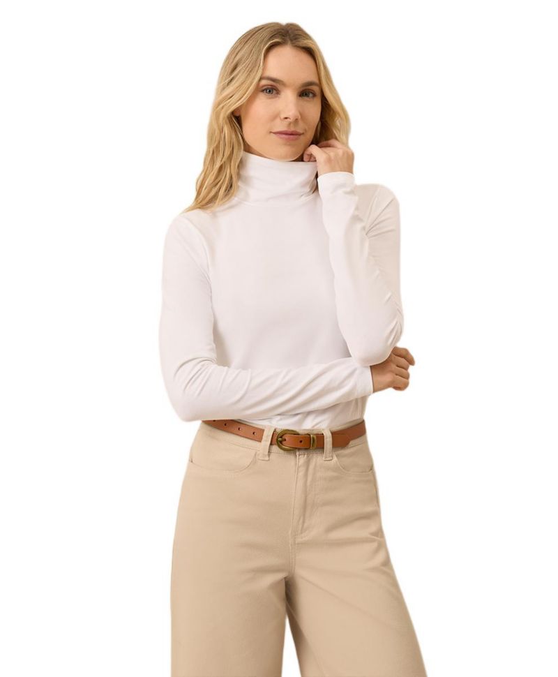 Women's Luxe Stretch Jersey Slim Turtleneck