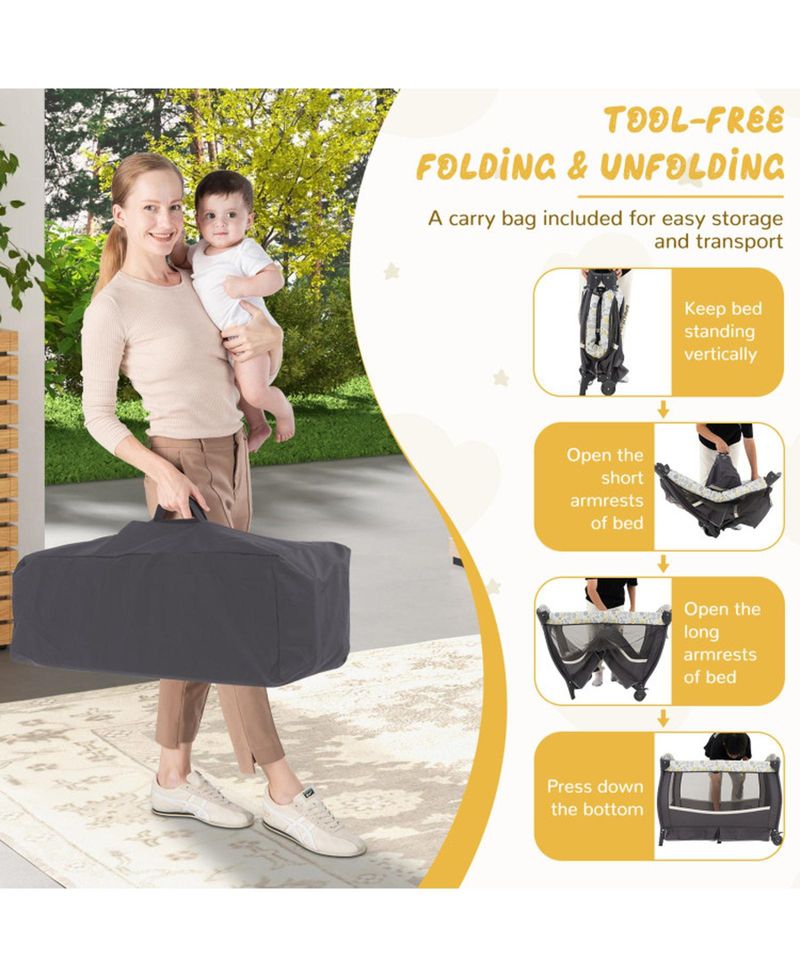 Bassinet-to-Playpen Nursery Center, Four Modes, Portable