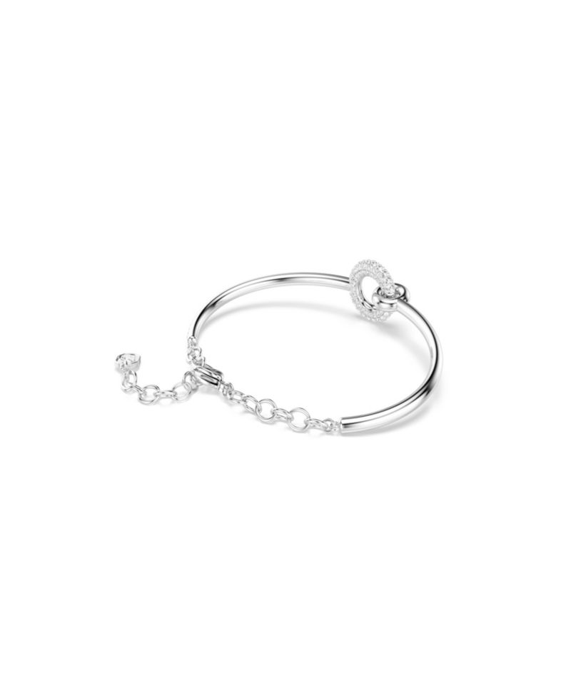Rhodium-Plated Dextera Bangle Bracelet