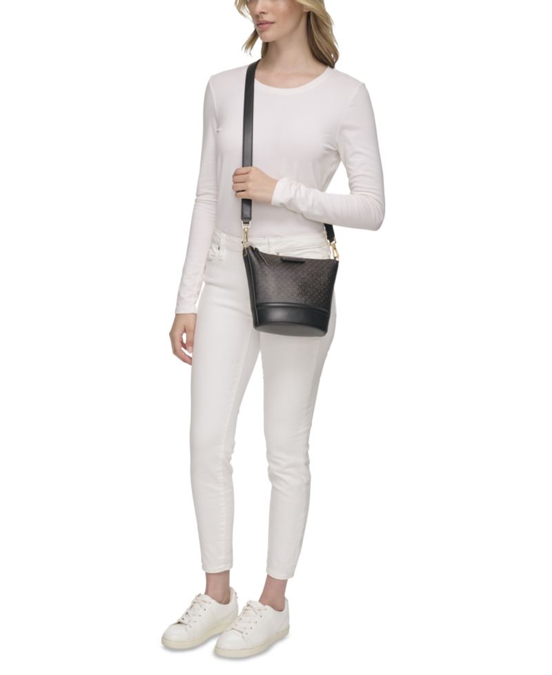 Ash Signature Adjustable Top Zipper Crossbody