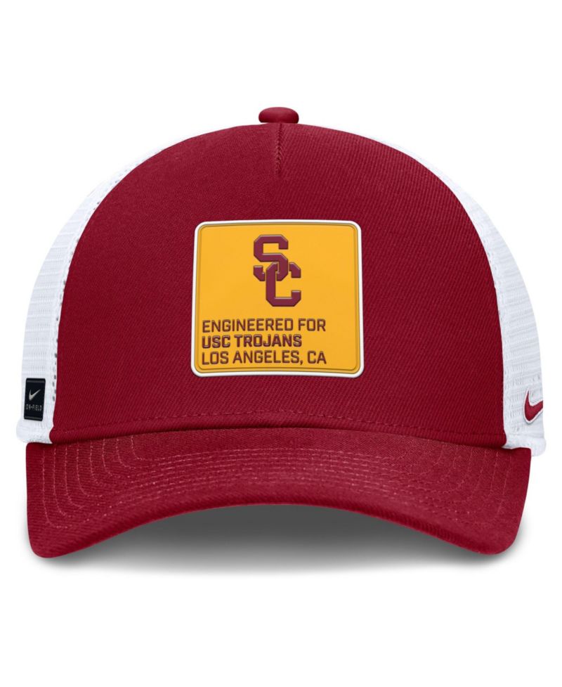 Men's Cardinal/White USC Trojans 2025 On-Field Rise Engineered Trucker Adjustable Hat