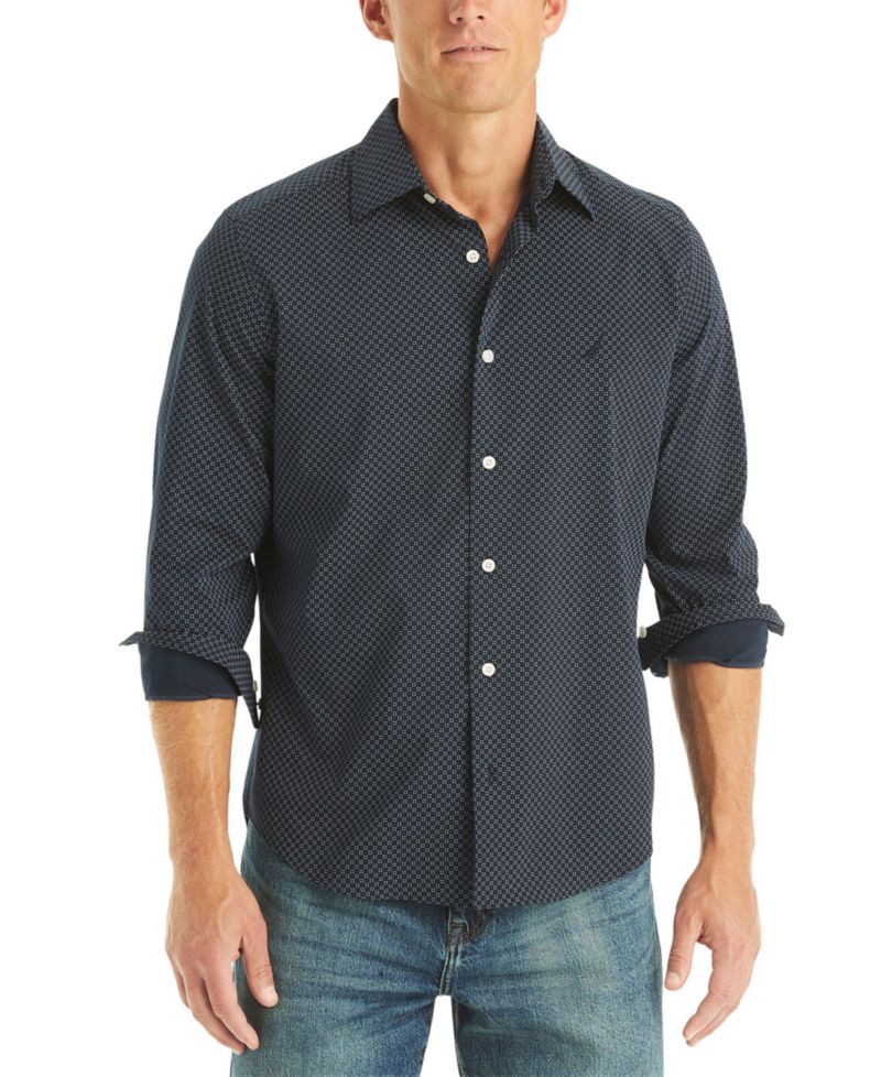 Men's Printed Long-Sleeve Shirt