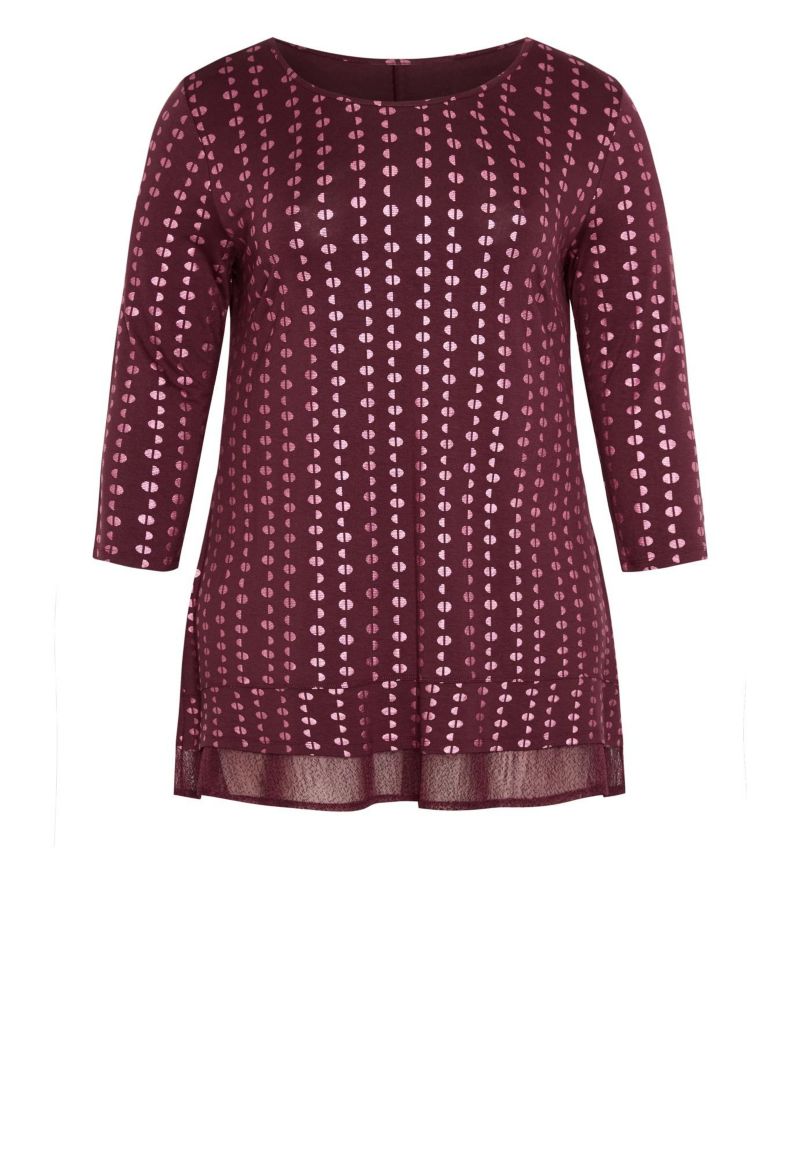 Women's Tops & Tees Foil Print Tunic