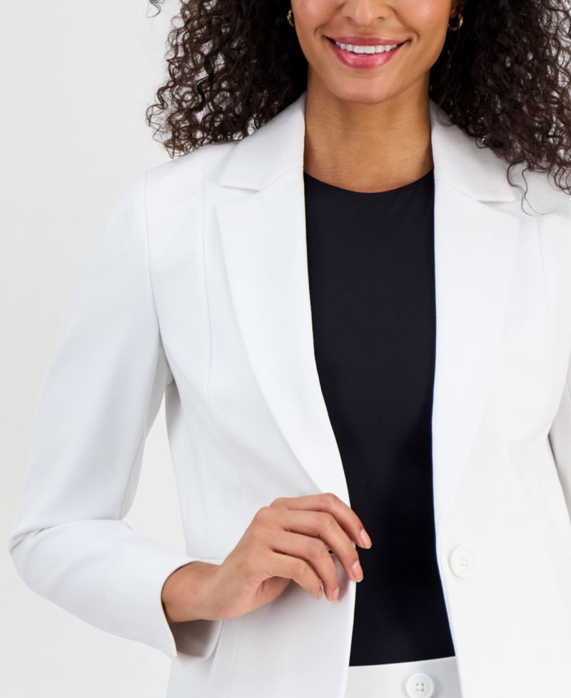 Compression One-Button Long-Sleeve Blazer