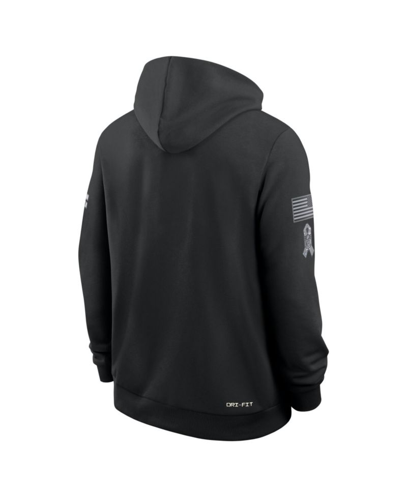 Men's Black Seattle Seahawks 2026 Salute to Service Sideline Pullover Hoodie
