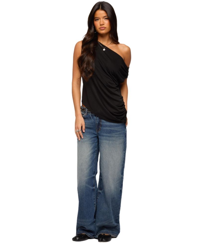 Women's Ofelia Asymmetric Off Shoulder Ruched Top