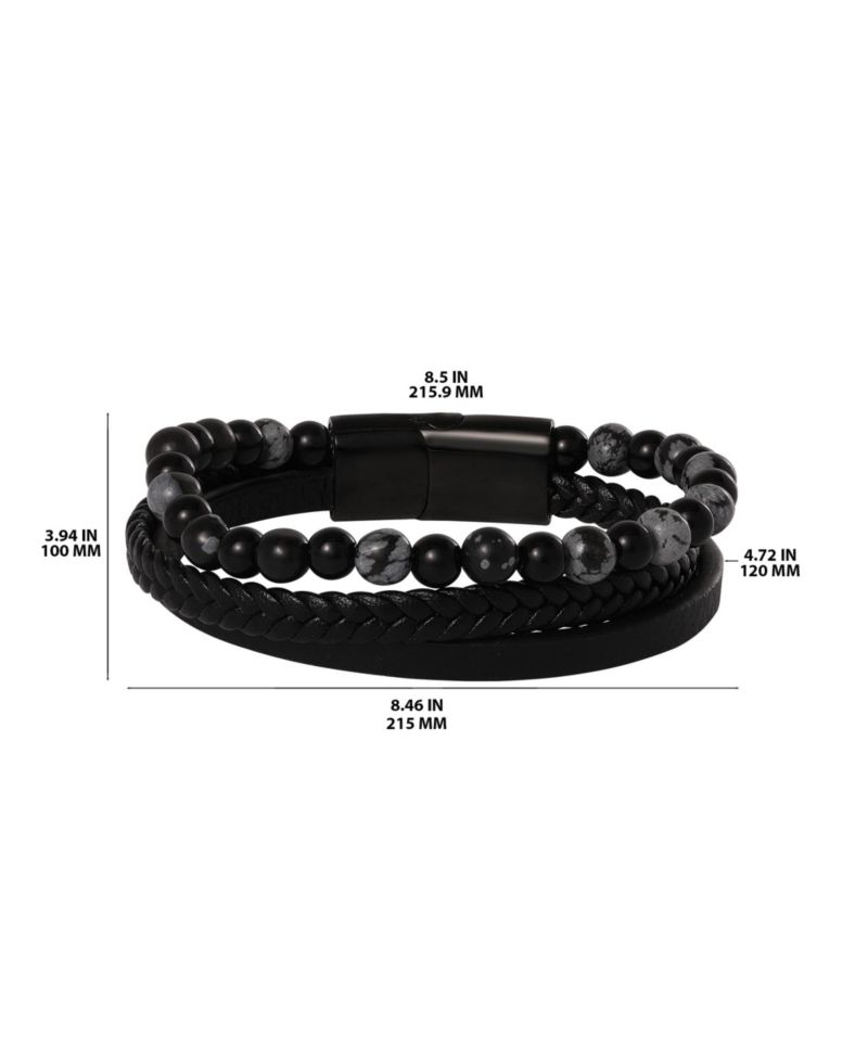 Braided and Beaded Bracelet - 8.5''