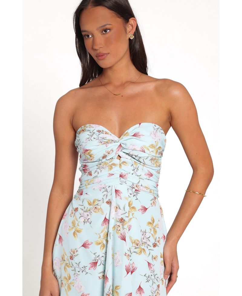 Women's Marta Strapless Floral A-Line Midi Dress