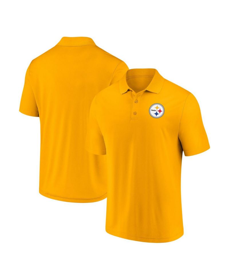 Men's Gold Pittsburgh Steelers Component Polo Shirt