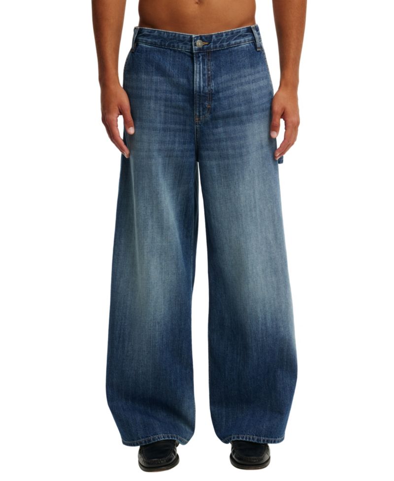 Men's Ultra Baggy Jean Wide-Leg Rigid-Denim Jeans