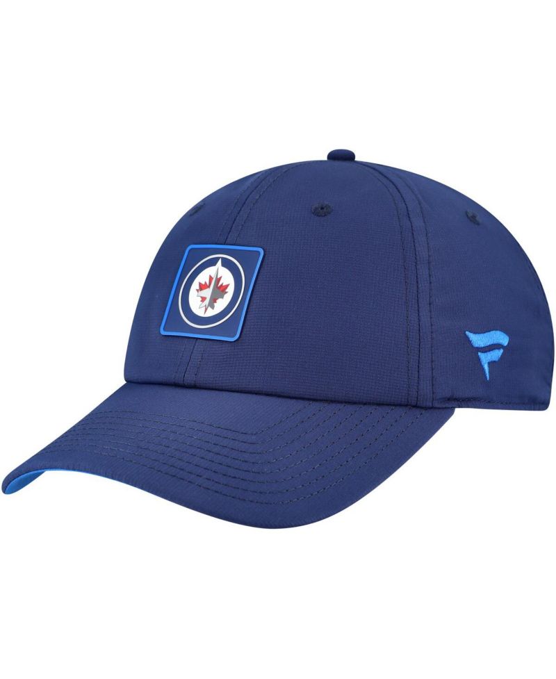 Men's Navy Winnipeg Jets Authentic Pro Rink Adjustable Hat