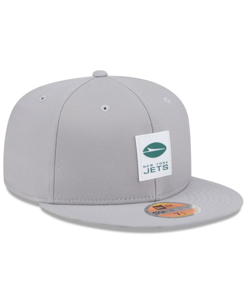 Men's Gray New York Jets 2025 Sideline 59FIFTY Fitted Hat